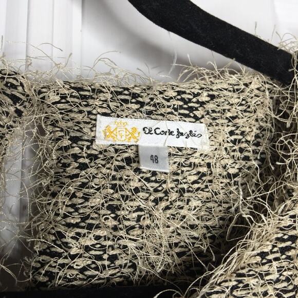 El Corte Ingles SPAIN Top Blouse Shirt 3/4 Sleeve Crew Neck 100% Polyester large - Picture 3 of 7